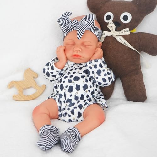 Junge 30 cm, Voll Silikon Baby Puppe, Realistische Baby Puppe, Reborn Neugeborene, Nicht Vinyl, Schlafposition, mit Geschenkbox Junge 30 cm, Voll Silikon Baby Puppe, Realistische Baby Puppe, Reborn Neugeborene, Nicht Vinyl, Schlafposition, mit Geschenkbox von FemmeForm