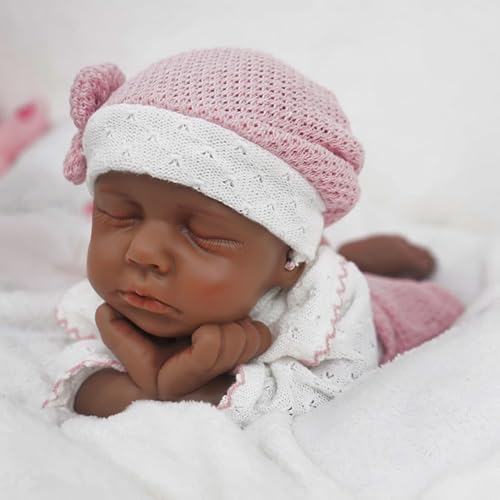 Mädchen 30 cm, Voll Silikon Baby Puppe, Realistische Baby Puppe, Reborn Neugeborene, Nicht Vinyl, Schlafposition, mit Geschenkbox Mädchen 30 cm, Voll Silikon Baby Puppe, Realistische Baby Puppe, Reborn Neugeborene, Nicht Vinyl, Schlafposition, mit Geschenkbox von FemmeForm