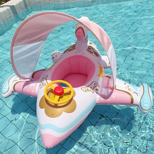 Fenayuu Aufblasbares Flugzeug Float, Flugzeug Floß Poolspielzeug Mit Sonnenschutz, Schwimmring Liege Für Kollegen, Freunde, Liebhaber Fenayuu Aufblasbares Flugzeug Float, Flugzeug Floß Poolspielzeug Mit Sonnenschutz, Schwimmring Liege Für Kollegen, Freunde, Liebhaber von Fenayuu