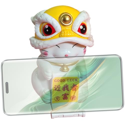 Fenayuu Autofiguren für Armaturenbrett, Wackelkopf für Autos | Kreativer chinesischer Tanzender Löwe-Auto-Wackelkopf | Lustige Desktop-Schaukelstatuen, Auto-Armaturenbrett-Dekoration, von Fenayuu
