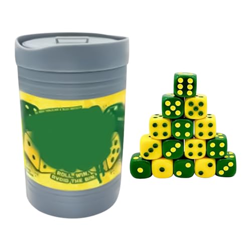 Fenayuu Fast-Paced Family Dice Game | Tabletop Dice Game - Lustige Rolling Würfel Mit Müllcontainer - 2 Player Interactive Tabletop Brettspiel Für Familienabende Freunden Partys von Fenayuu