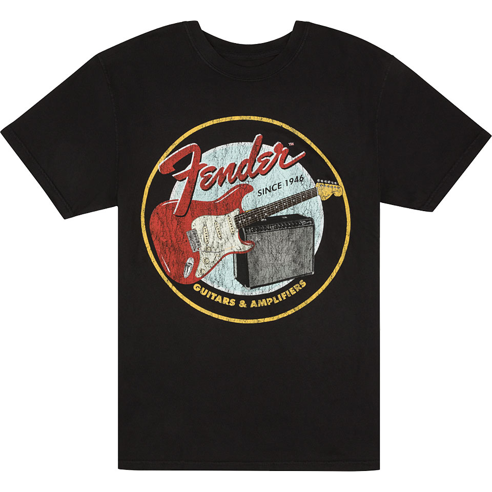 Fender 1946 Guitar Amp T Shirt Black L T-Shirt von Fender