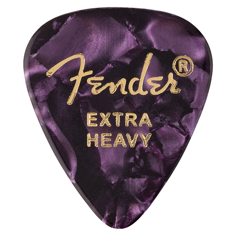 Fender 351 Premium Purple Moto Extra Heavy 12 Pack Plektrum Fender 351 Premium Purple Moto Extra Heavy 12 Pack Plektrum von Fender