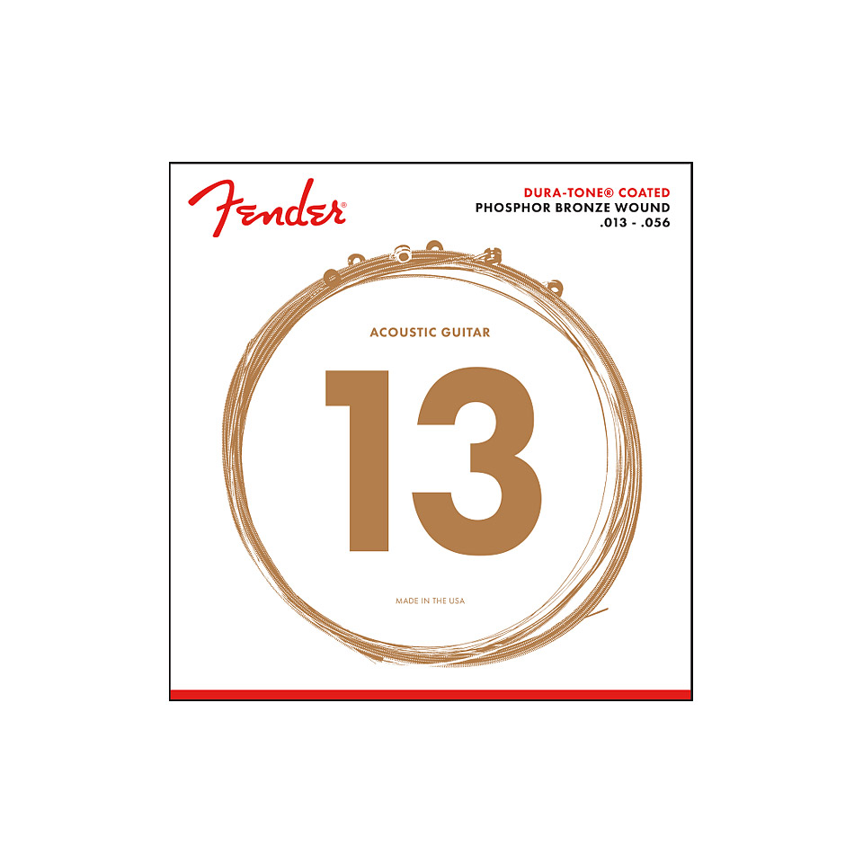 Fender 860 m Phosphor Bronze Dura-Tone® Coated 13-56 Saiten von Fender