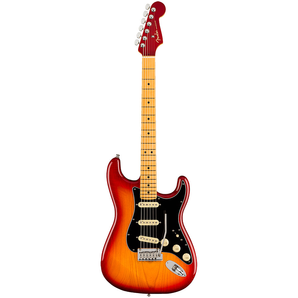 Fender American Ultra Luxe Stratocaster MN Plasma Red Burst E-Gitarre Fender American Ultra Luxe Stratocaster MN Plasma Red Burst E-Gitarre von Fender