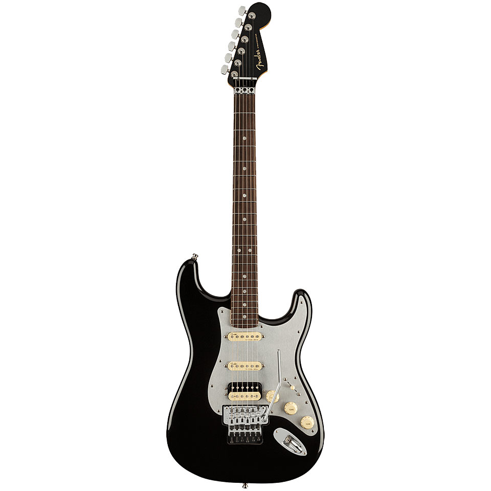 Fender American Ultra Luxe Stratocaster RW HSS FR Mystic Black von Fender