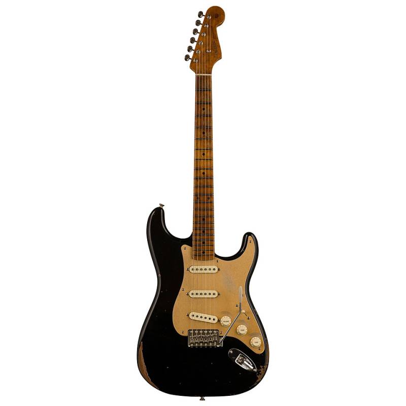 Fender Custom Shop Roasted &#39;56 Strat, Relic Aged Black E-Gitarre von Fender