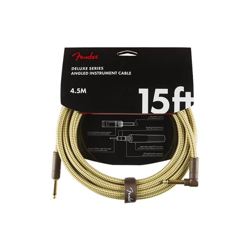 Fender Deluxe Series Tweed 4,5 m Angled Instrumentenkabel von Fender