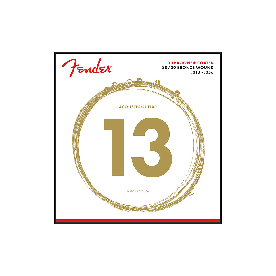 Fender Dura-Tone® 880 m 80/20 Coated 13-56 Saiten Westerngitarre von Fender