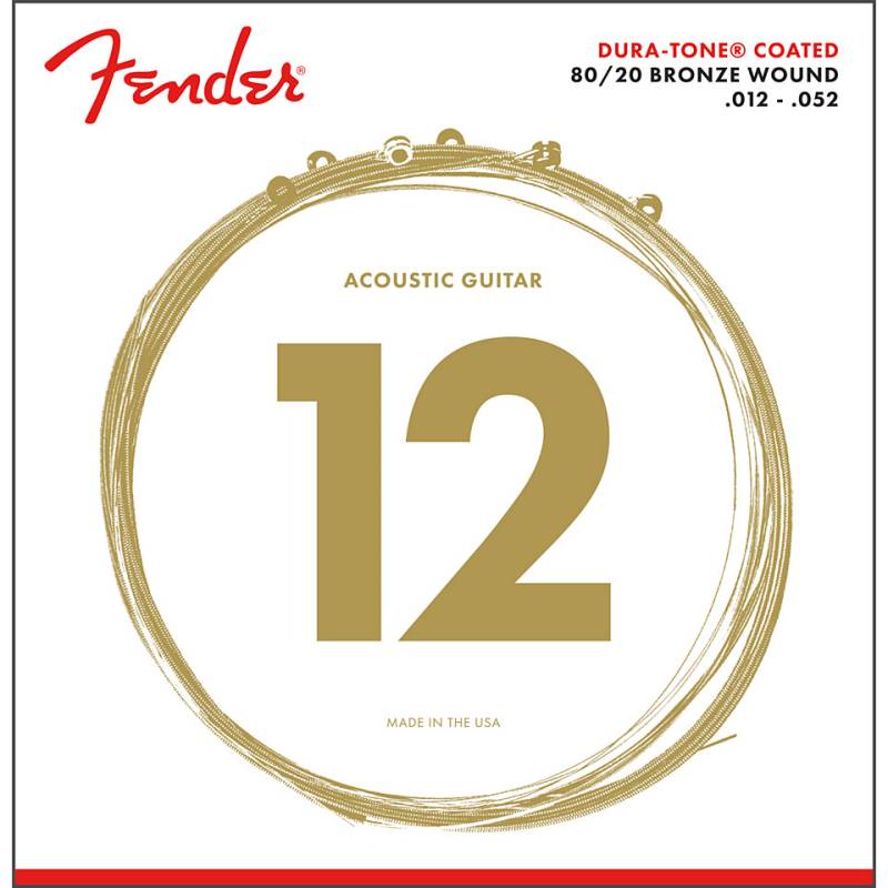 Fender Dura-Tone® 880L 80/20 Coated 12-52 Saiten Westerngitarre von Fender