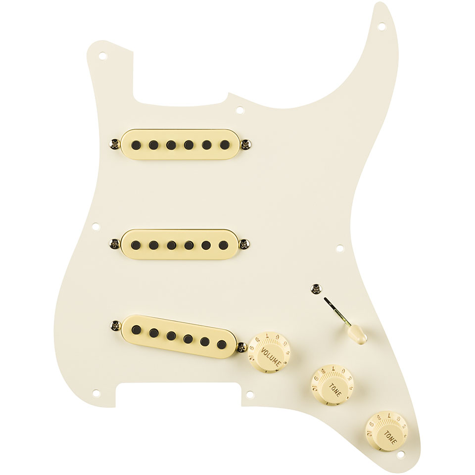 Fender Eric Johnson Pre wired Strat Pickguard 8 Hole WH Pickup von Fender