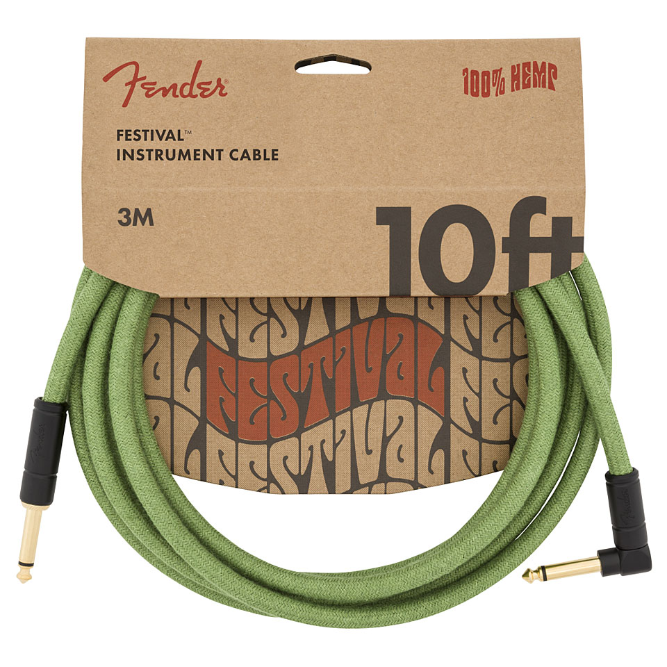 Fender Festival Hemp Green 3 m Instrumentenkabel Fender Festival Hemp Green 3 m Instrumentenkabel von Fender