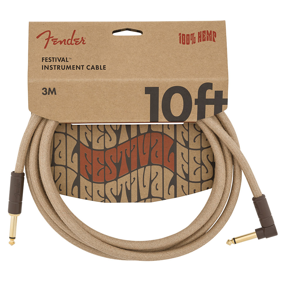 Fender Festival Hemp Natur 3 m Instrumentenkabel von Fender