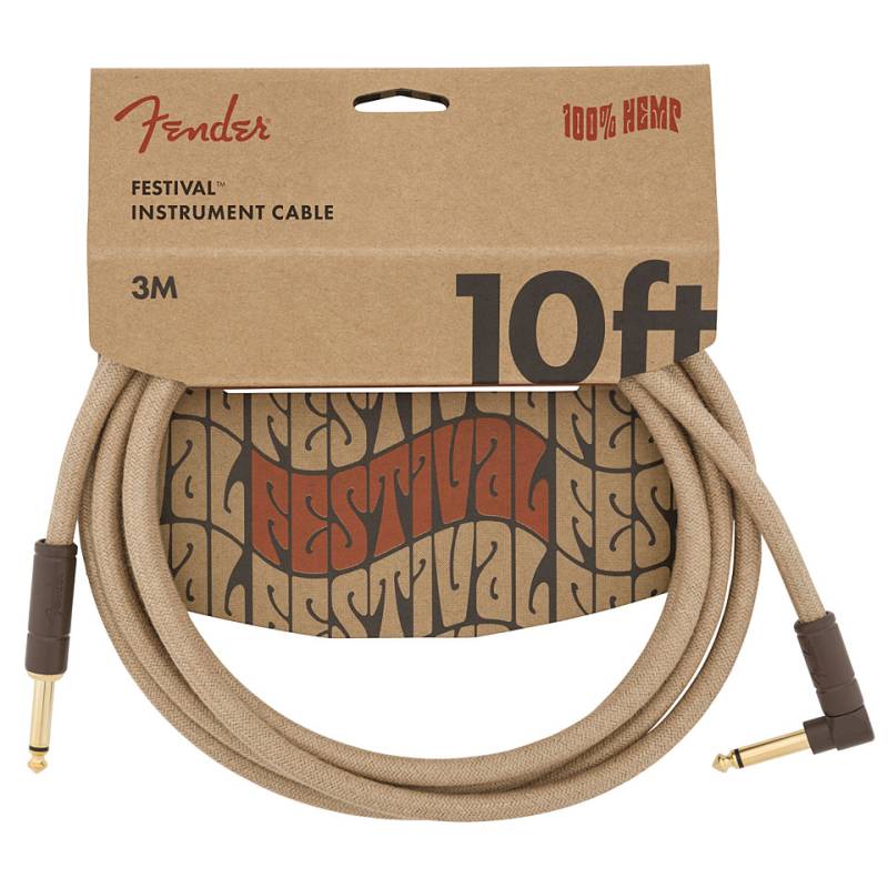 Fender Festival Hemp Natur 3 m Instrumentenkabel von Fender