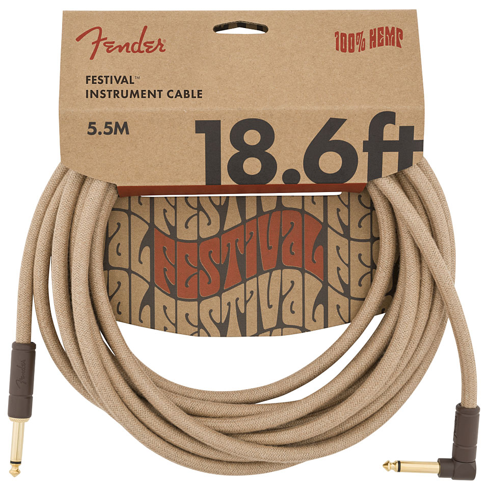 Fender Festival Hemp Natural 5,5 m Instrumentenkabel Fender Festival Hemp Natural 5,5 m Instrumentenkabel von Fender