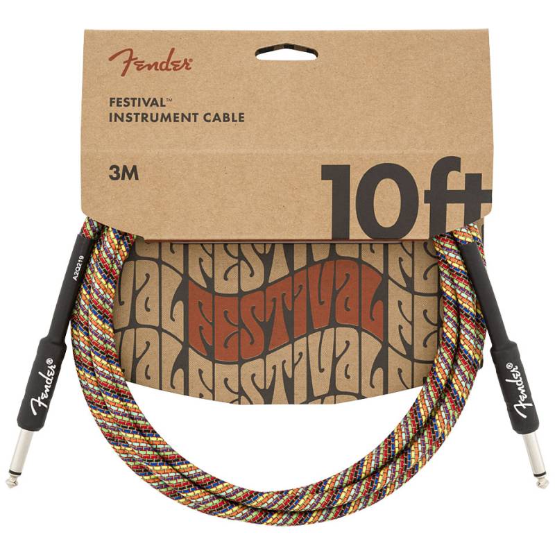 Fender Festival Hemp Rainbow 3 m Instrumentenkabel von Fender