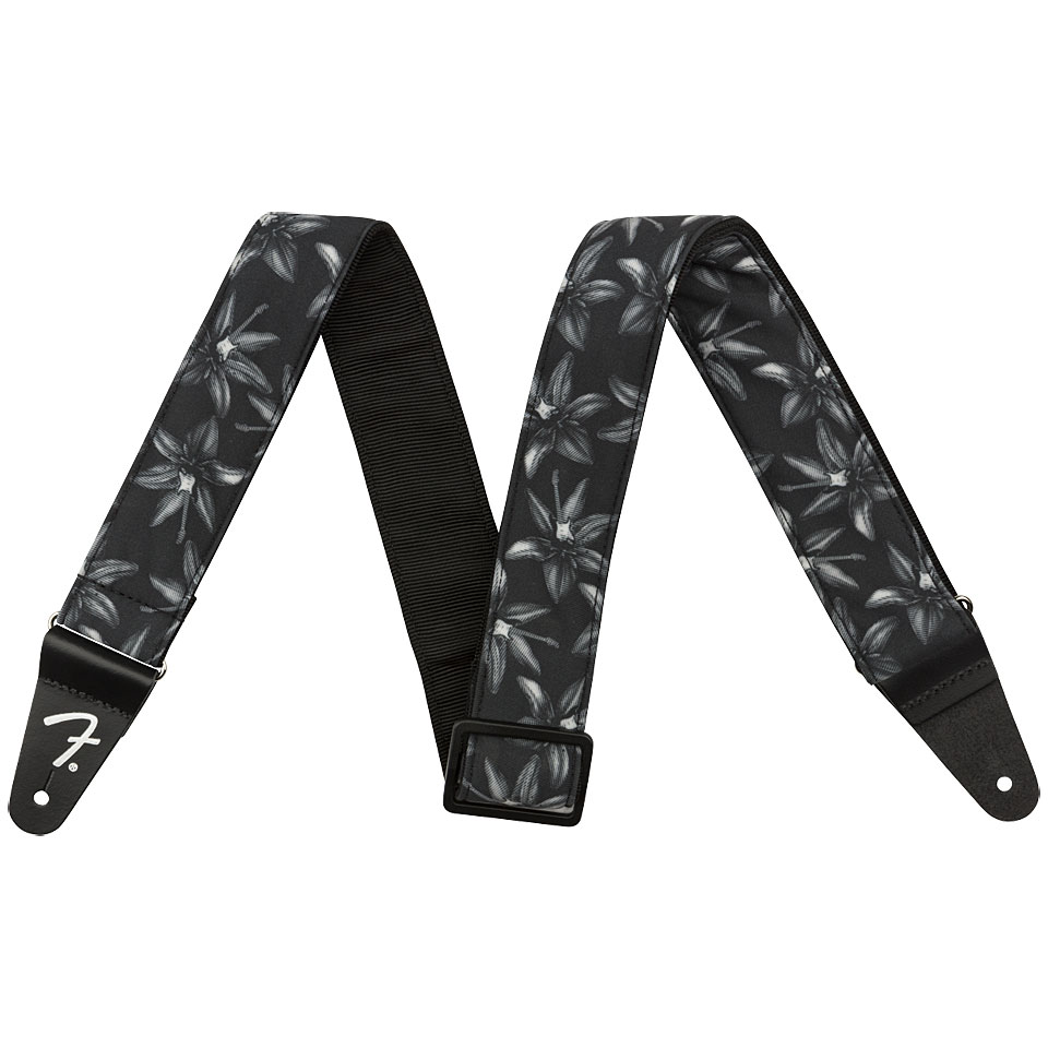 Fender Hawaiian Strap Black Floral Gitarrengurt Fender Hawaiian Strap Black Floral Gitarrengurt von Fender