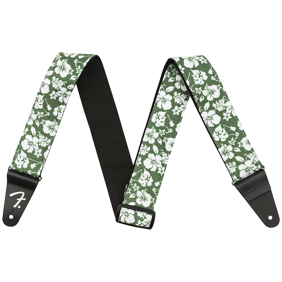 Fender Hawaiian Strap Green Floral Gitarrengurt von Fender