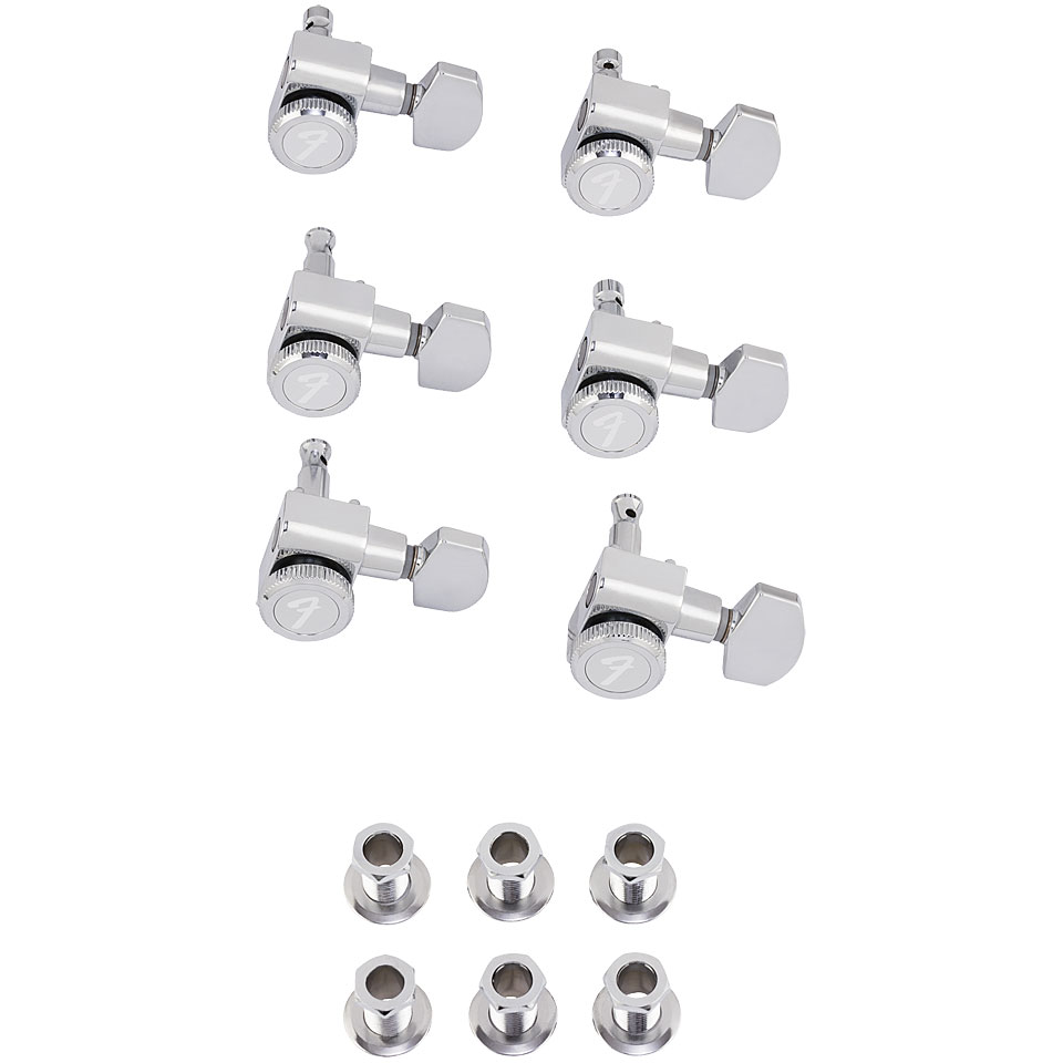 Fender Locking Strat/Telecaster Staggered Tuning Machines (Polished Fender Locking Strat/Telecaster Staggered Tuning Machines (Polished von Fender