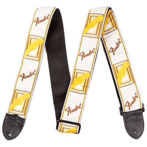Fender Monogram 2" White/Brown/Yellow Gitarrengurt von Fender