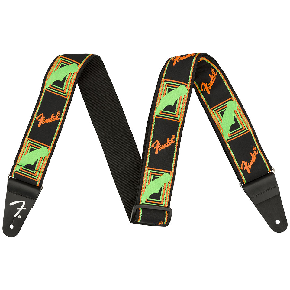 Fender Neon Monogrammed Strap Neon Green/Neon Orange Gitarrengurt Fender Neon Monogrammed Strap Neon Green/Neon Orange Gitarrengurt von Fender