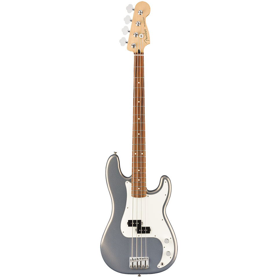 Fender Player Precision Bass PF Silver E-Bass von Fender
