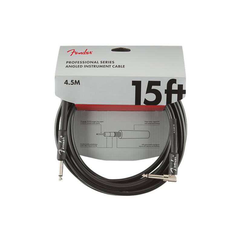 Fender Pro Series 4,5 m BLK Angled Instrumentenkabel von Fender