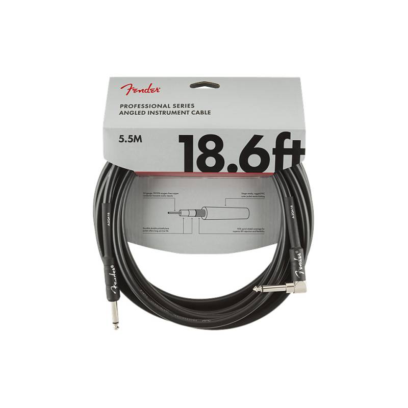Fender Pro Series 5,5 m BLK Angled Instrumentenkabel von Fender