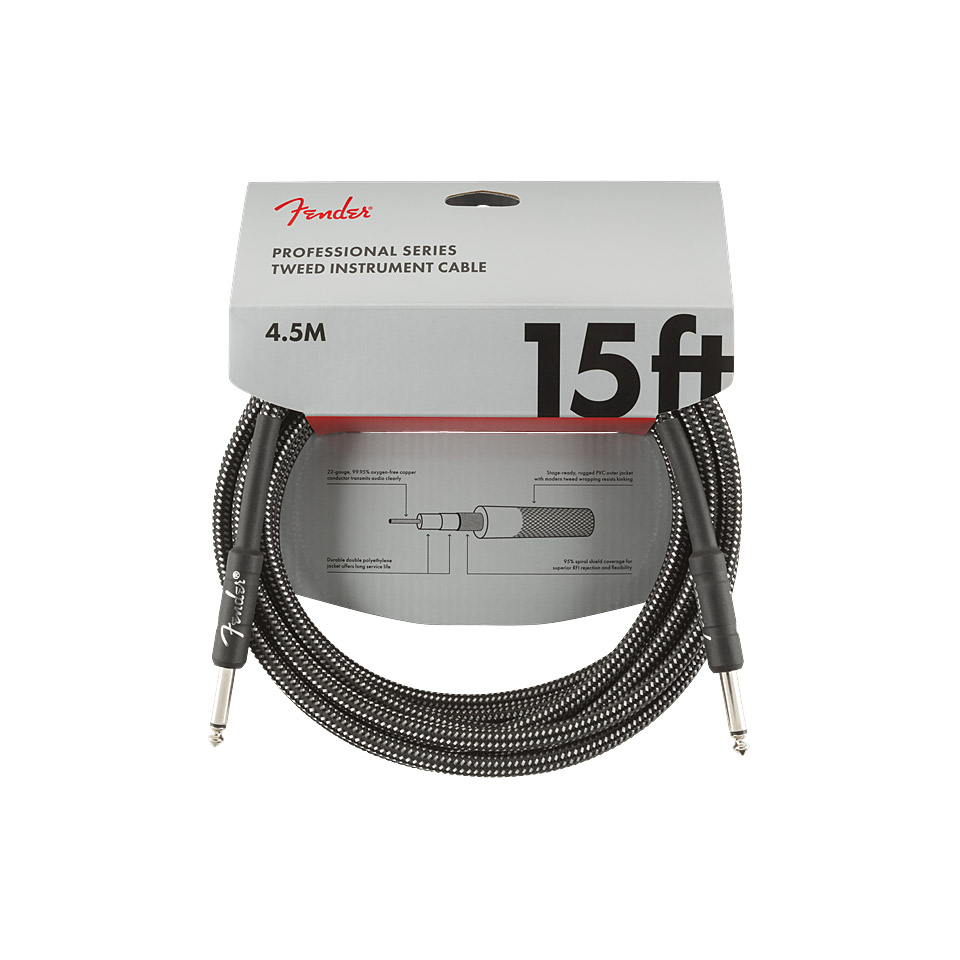 Fender Pro Series Grey Tweed 4,5 m Instrumentenkabel von Fender