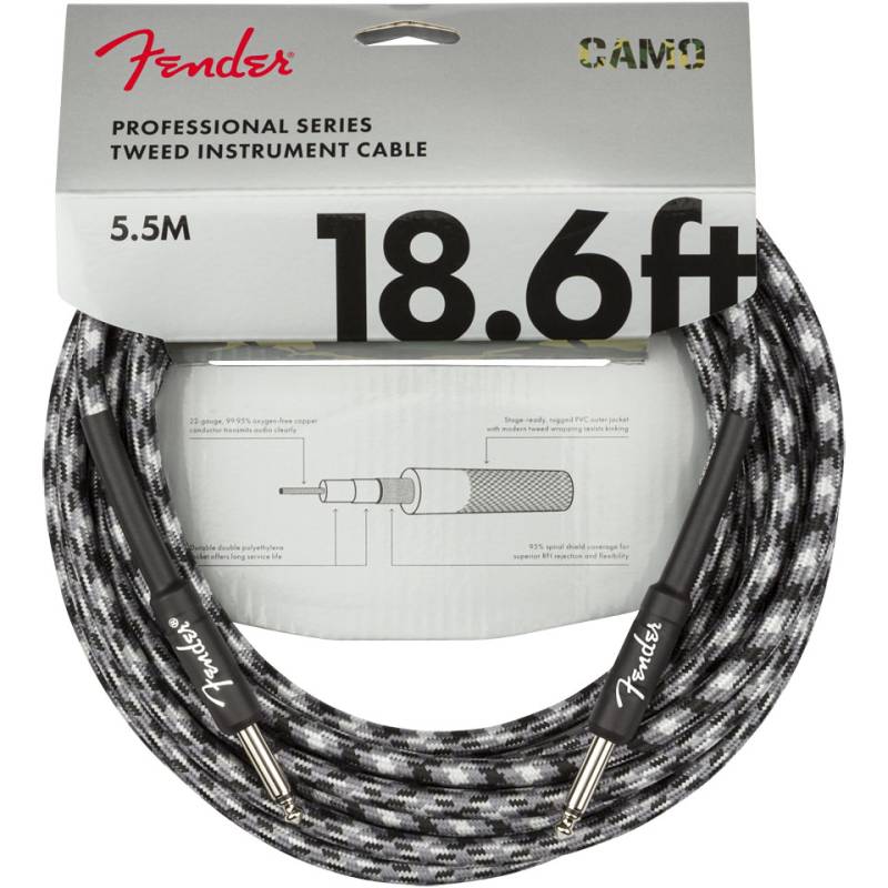 Fender Pro Series Winter Camo 5,5 m Instrumentenkabel von Fender