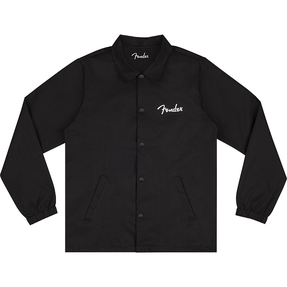 Fender Spaghetti Logo Coaches Jacket Black M Jacke Fender Spaghetti Logo Coaches Jacket Black M Jacke von Fender