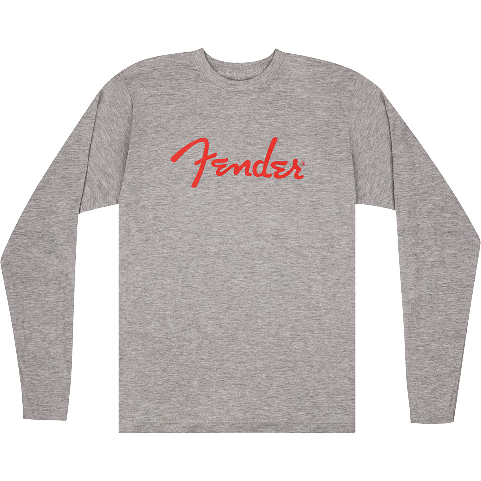 Fender Spaghetti Logo L/S T-Shirt, Heather Gray, M T-Shirt Fender Spaghetti Logo L/S T-Shirt, Heather Gray, M T-Shirt von Fender