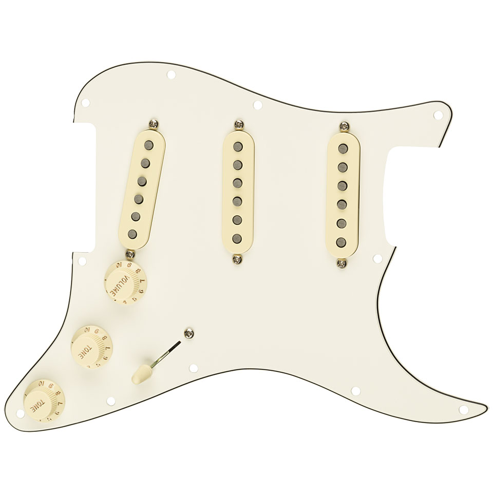 Fender Strat TEX MEX pre wired Set Parchment Pickguard Pickup von Fender