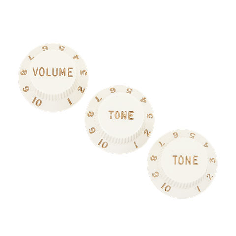 Fender Stratocaster Knobs 1xVol/2xTone Parchment Potiknopf von Fender