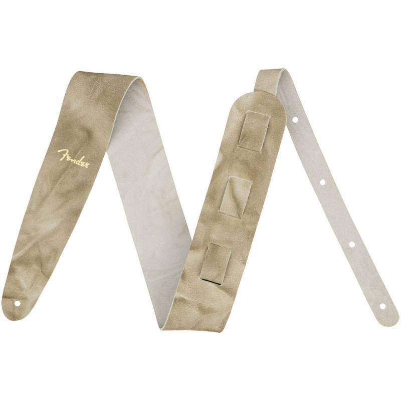 Fender Tie Dye Leather Strap, Natural Gitarrengurt von Fender