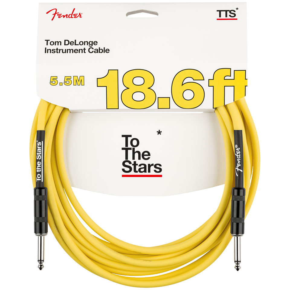 Fender Tom Delonge To the Stars Cable, 5,6 m GYLW Instrumentenkabel von Fender