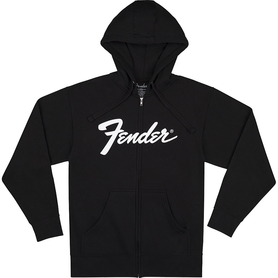 Fender Transition Logo Zip Hoodie Black XXL Hood Zip von Fender