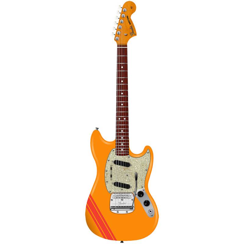 Fender Vintera II 70&#39;s Mustang Competition Orange E-Gitarre von Fender