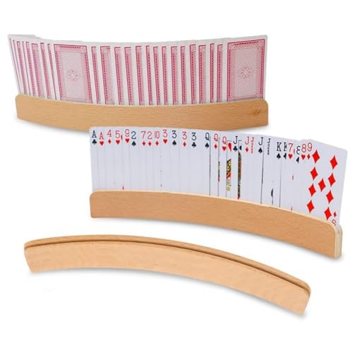 Fenglin-joy Spielkartenhalter,1 Stück Kartenhalter Kinder,Kartenhalter Holz,Kartenhalter Spielkarten für Kinder Erwachsene Senioren Behinderte von Fenglin-joy
