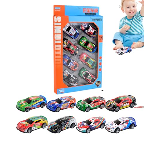Fenhua Rückziehautos für Kinder - Leichtmetall-Pullback-Autos - Lustiges Spielzeug zum Zurückziehen, interaktives Autospielzeug, langlebiges Kinderspielzeug für Kinder, Weihnachten, Party ab 3 Jahren von Fenhua