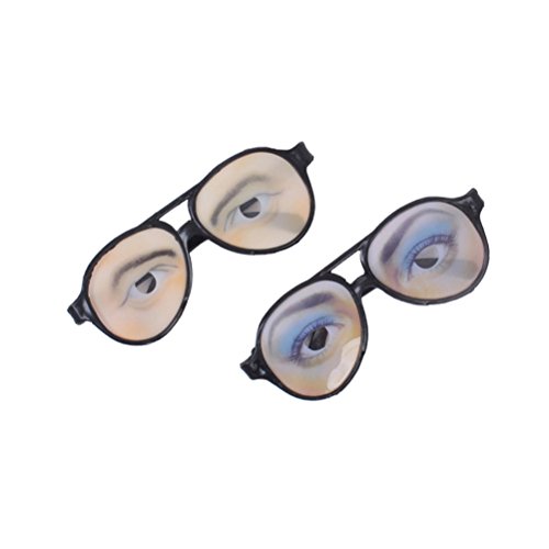 Fenical lustige Augen Brille Halloween Trick Spielzeug männlich weiblich streich verkleidung Brillen Party Requisiten 10 Paare (zufälliger Stil) von Fenical