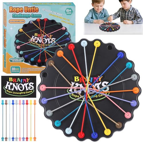 Fentar Brainy Knots Spiel, Seile Entwirren Geduldsspiel Kinder, IQ Puzzle Knobelspiele für Kinder ab 6, Mastermind Spiel, 10stk Seile Brettspiele Logik Spiele für Jungen Mädchen Erwachsene Fentar Brainy Knots Spiel, Seile Entwirren Geduldsspiel Kinder, IQ Puzzle Knobelspiele für Kinder ab 6, Mastermind Spiel, 10stk Seile Brettspiele Logik Spiele für Jungen Mädchen Erwachsene von Fentar