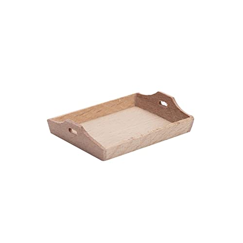 Fenteer 1/12 Mini Puppenhaus Kuchentablett, Platte mit Griffen, Lebensszene, Tortenständer, Möbel für Puppenstuben Puppen, Spielsets, Zubehör, von Fenteer