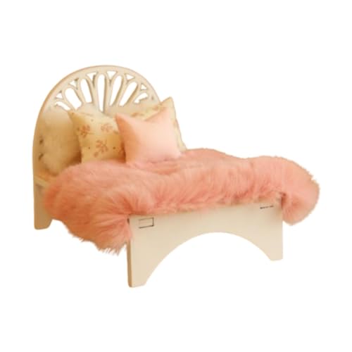 Fenteer 1/12 Puppenhaus Bett Einzelbett Elegantes Rollenspiel Dekorationszubehör Miniaturmöbel für Schlafzimmer Ornamente Dekoration, Weiß Fenteer 1/12 Puppenhaus Bett Einzelbett Elegantes Rollenspiel Dekorationszubehör Miniaturmöbel für Schlafzimmer Ornamente Dekoration, Weiß von Fenteer