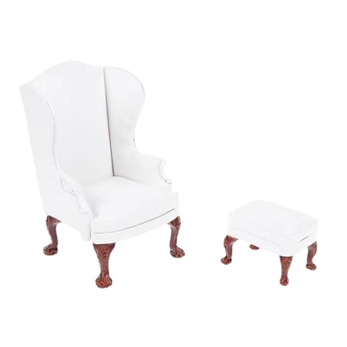 Fenteer 1/12 Puppenhaus Dsingle Sofa Miniatur Sofa Set Ornament Pretend Play PU Mini Puppenhaus Möbel Sofa Zubehör, Weiß Fenteer 1/12 Puppenhaus Dsingle Sofa Miniatur Sofa Set Ornament Pretend Play PU Mini Puppenhaus Möbel Sofa Zubehör, Weiß von Fenteer