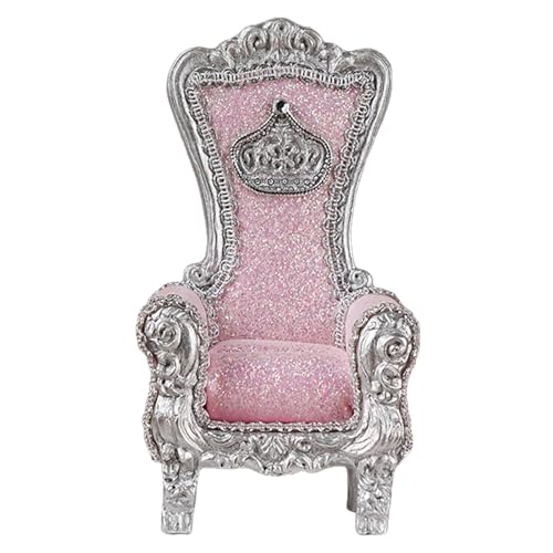 Fenteer 1/12 Puppenhaus Einzelsofa Mini Hochlehner Sofa Stuhl Dioramen Sammlerstück mit Sessel für Layout Feengarten Dekoration, rosa und Silber Fenteer 1/12 Puppenhaus Einzelsofa Mini Hochlehner Sofa Stuhl Dioramen Sammlerstück mit Sessel für Layout Feengarten Dekoration, rosa und Silber von Fenteer