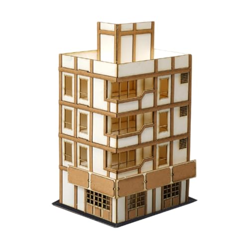 Fenteer 1/144 Miniaturgebäude House Residential Modern House Street Szene Diorama Layout Szenerie Sandtisch Montage Modell, Style A von Fenteer