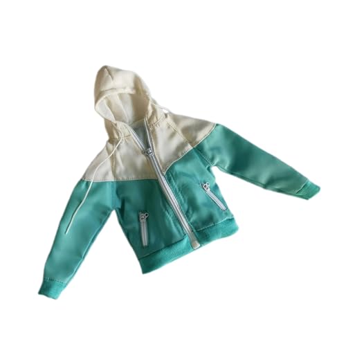Fenteer 1/6 Maßstab Weibliche Figur Kleidung Miniatur Zip up Hoodies Jacke Mode Kostüm für 12'' Zoll Weibliche Action Figur ACCS, Weiß Grün Fenteer 1/6 Maßstab Weibliche Figur Kleidung Miniatur Zip up Hoodies Jacke Mode Kostüm für 12'' Zoll Weibliche Action Figur ACCS, Weiß Grün von Fenteer