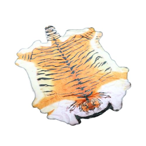 Fenteer 1/6 Skala Teppich Animaldruck Stilvolle Simulation Miniaturpuppenkostüm Mini Teppichmodell für 12 -Zoll -Aktionfiguren Zubehör, Tigermuster von Fenteer