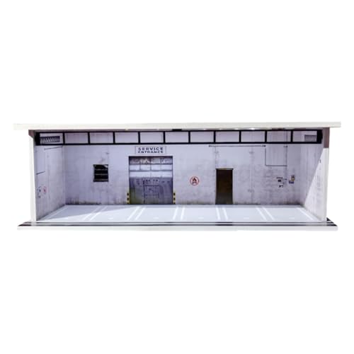 Fenteer 1/64 Maßstab Modellauto Vitrine Display Box Garage Modell Diorama Ornament Mikro Landschaft Dekor Staubdicht Parkplatz Szene , Style A von Fenteer
